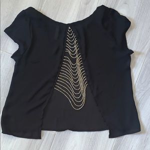 Dangling Gem back blouse